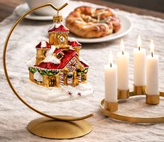 Lille rådhus juledekoration tæt på